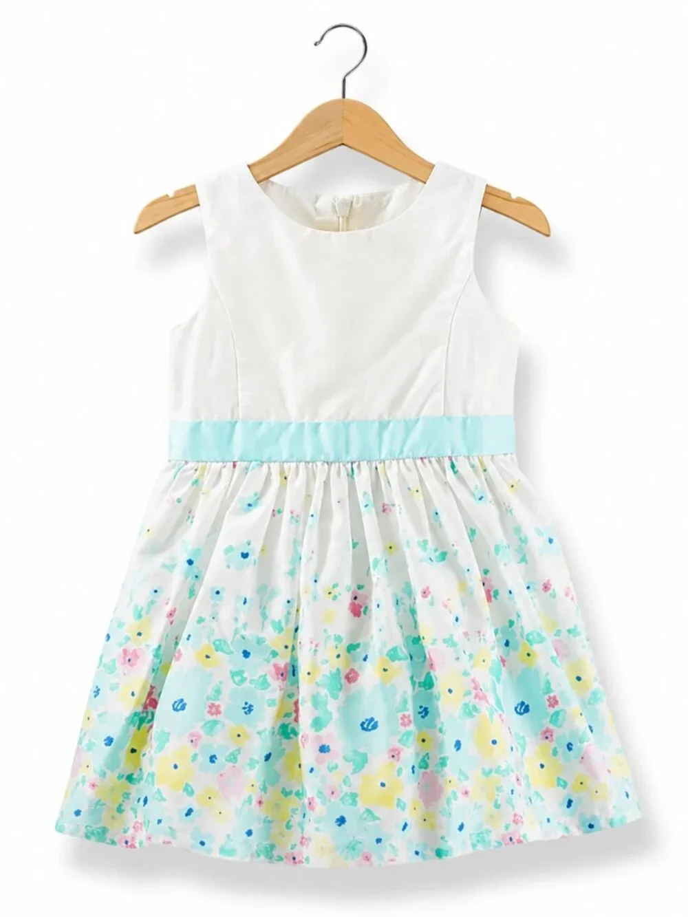 OshKosh b'Gosh Girls Dress Size 9 Mo Easter Dress Floral Bloomers Blue Yellow‎